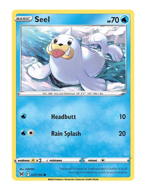 Seel #33/196 Reverse Holo - Lost Origin