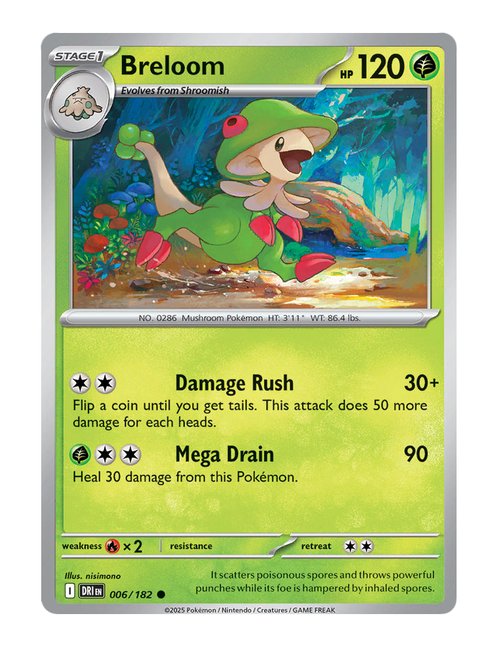 Breloom #006/182 Reverse Holo - Destined Rivals