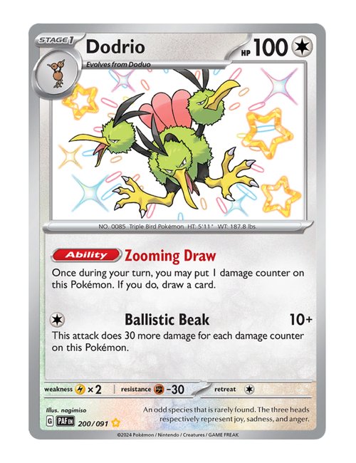 Dodrio #200/091 - Paldean Fates