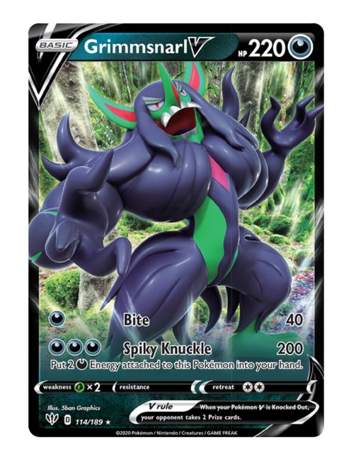 Grimmsnarl V #114/189 - Darkness Ablaze