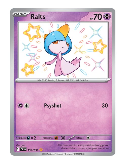 Ralts #153/091 - Paldean Fates