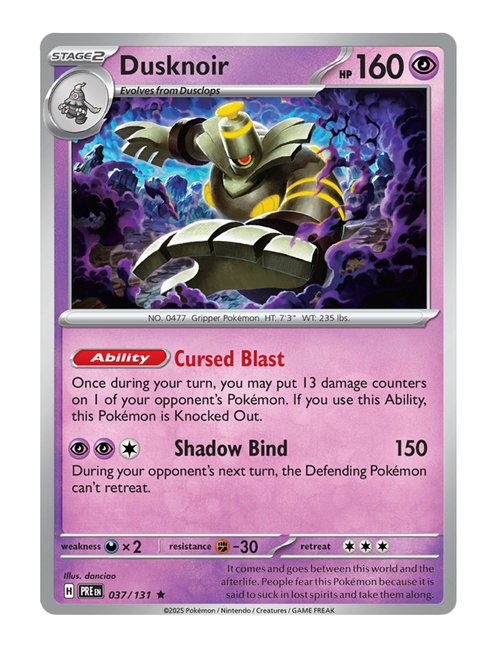 Dusknoir #037/181 Reverse Holo - Prismatic Evolutions