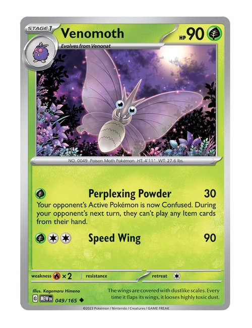 Venomoth #049/165 Reverse Holo - 151