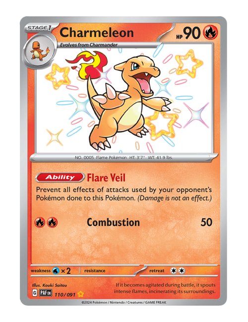 Charmeleon #110/091 - Paldean Fates