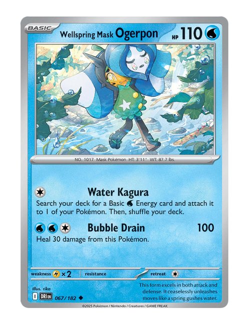 Wellspring Mask Ogerpon #067/182 Reverse Holo - Destined Rivals