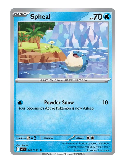 Spheal #43/191 Reverse Holo - Surging Sparks