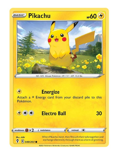 Pikachu #049/203 - Evolving Skies