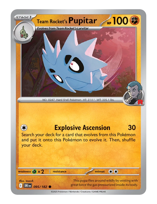 Team Rocket's Pupitar #095 - Destined Rivals