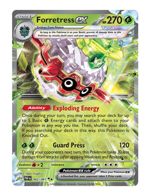 Forretress ex #002/091 - Paldean Fates