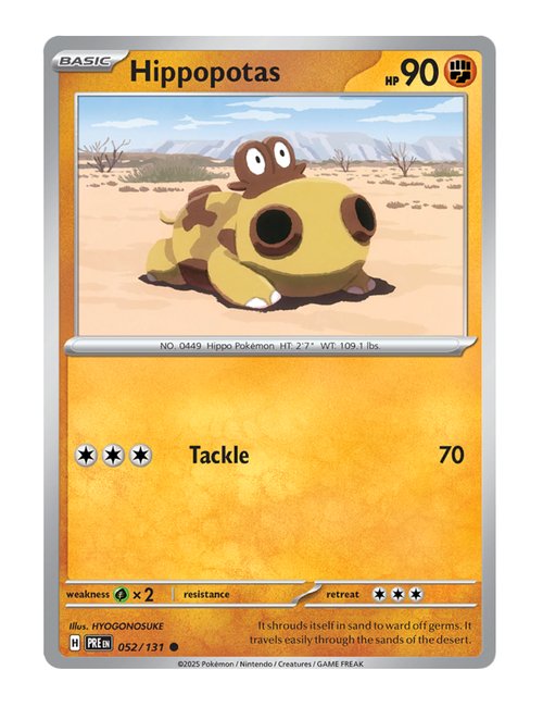 Hippopotas #052/181 Reverse Holo - Prismatic Evolutions
