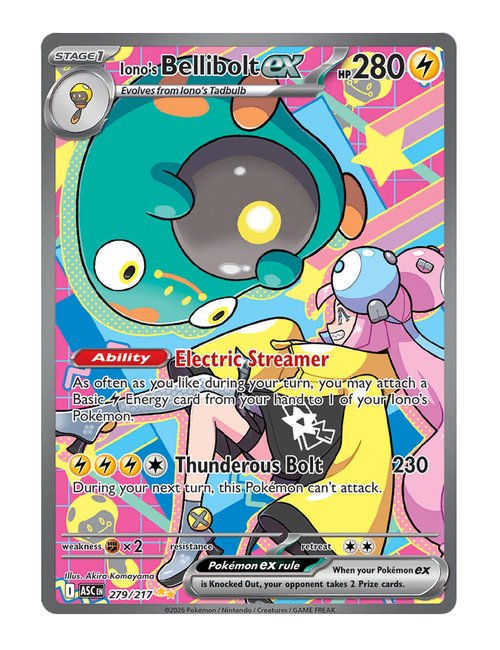 Iono's Bellibolt ex #279/217 - Ascended Heroes