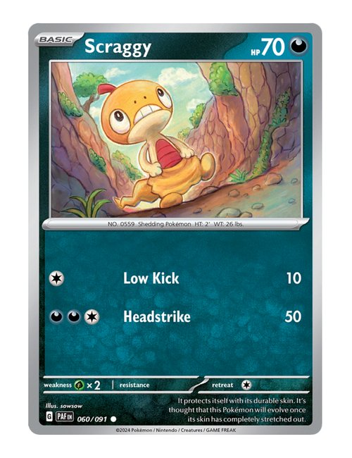 Scraggy #060/091 Reverse Holo - Paldean Fates