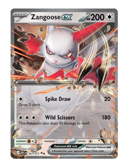 Zangoose ex #167/217 - Ascended Heroes