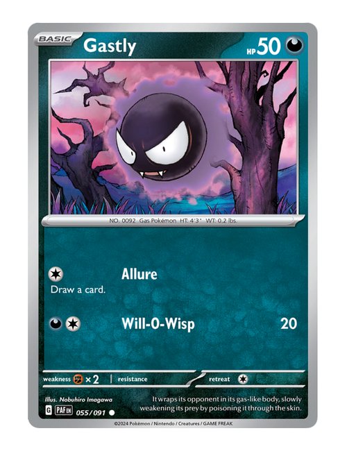 Gastly #055/091 Reverse Holo - Paldean Fates