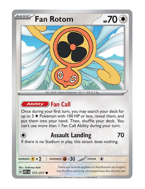 Fan Rotom #171/217 Reverse Holo - Ascended Heroes