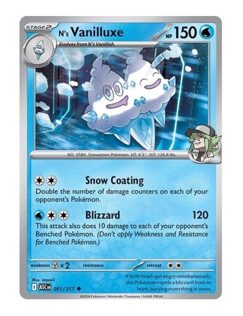 N's Vanilluxe #051/217 - Ascended Heroes