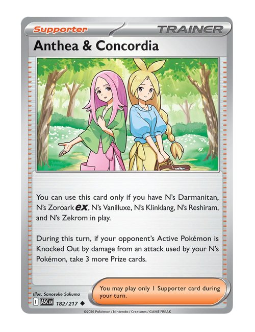 Anthea & Concordia #182/217 Reverse Holo - Ascended Heroes