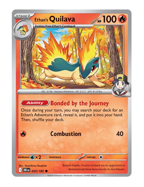 Ethan's Quilava #033/182 Reverse Holo - Destined Rivals