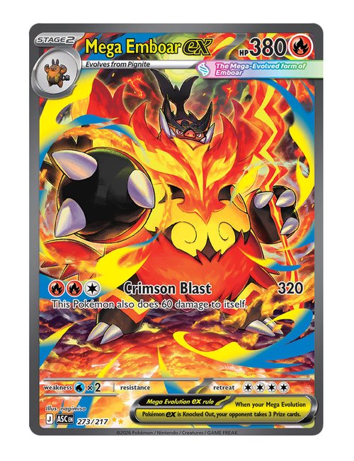 Mega Emboar ex #273/217 - Ascended Heroes
