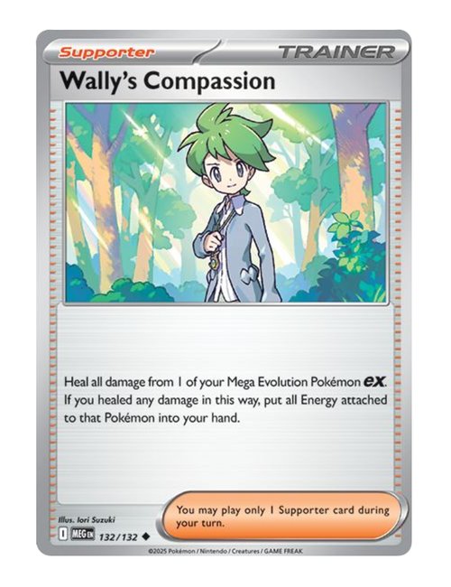 Wally's Compassion #132/175 Reverse Holo - Mega Evolution