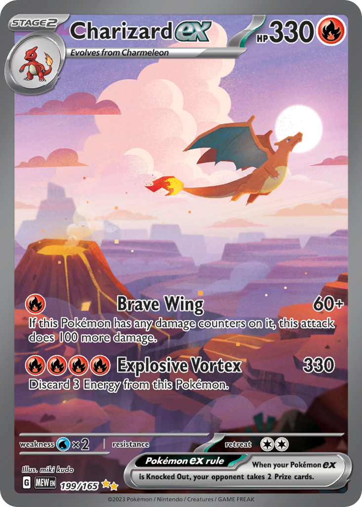 Charizard ex #199 SIR - Scarlet & Violet 151 (PSA 9)