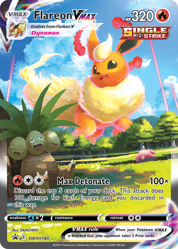 Flareon VMAX #SWSH180 - Eevee VMAX Premium Collection Promo (PSA 10)
