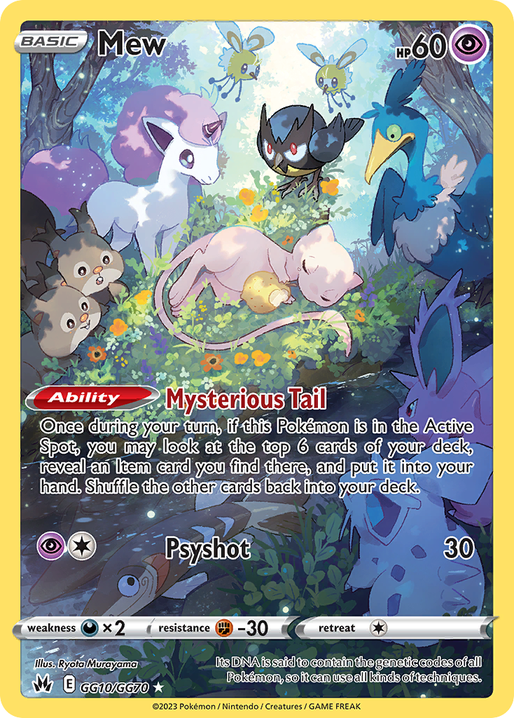 Mew #GG10 - Crown Zenith Galarian Gallery (PSA 9)