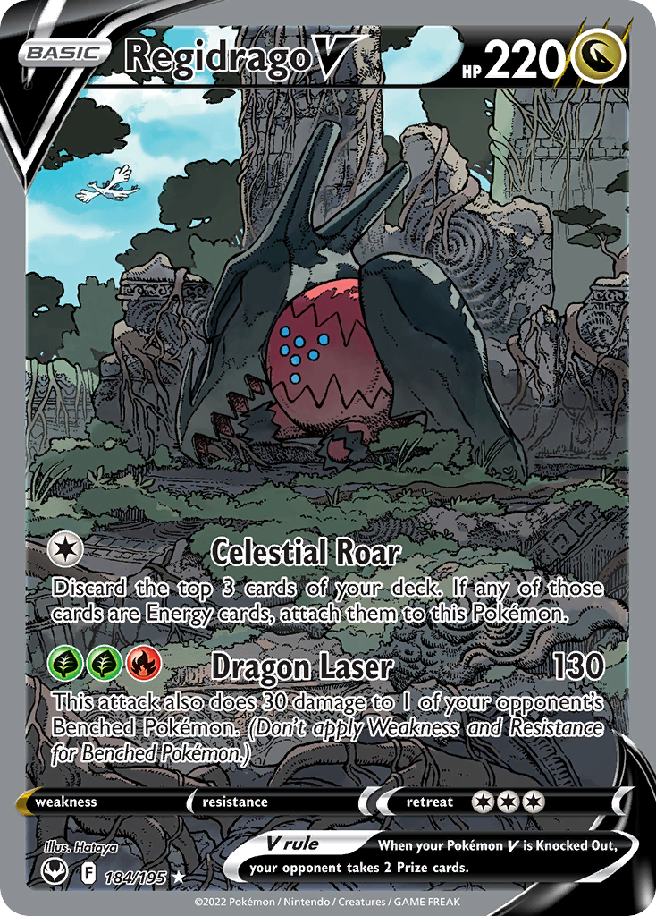 Regidrago V #184 Alt Art - Silver Tempest (PSA 10)