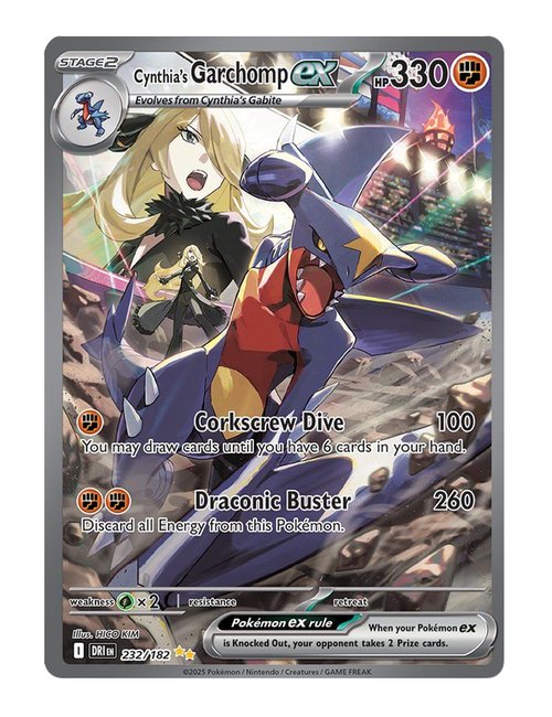 Cynthia's Garchomp ex #232/182 - Destined Rivals