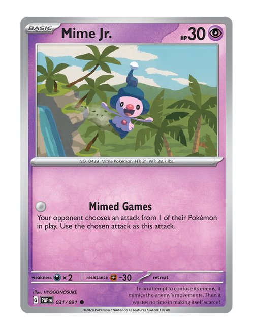 Mime Jr. #031/091 Reverse Holo - Paldean Fates
