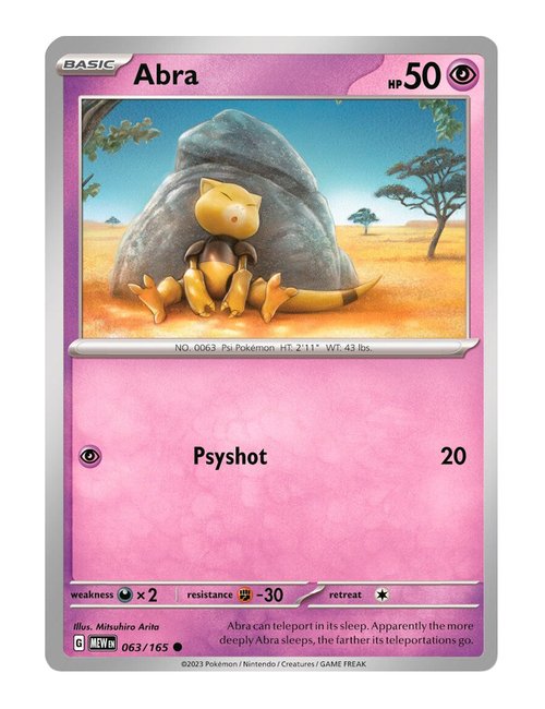 Abra #063/165 Reverse Holo - 151