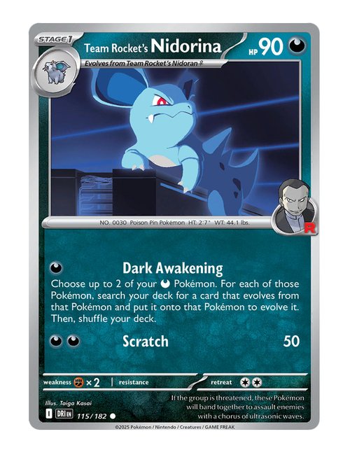 Team Rocket's Nidorina #115/182 - Destined Rivals