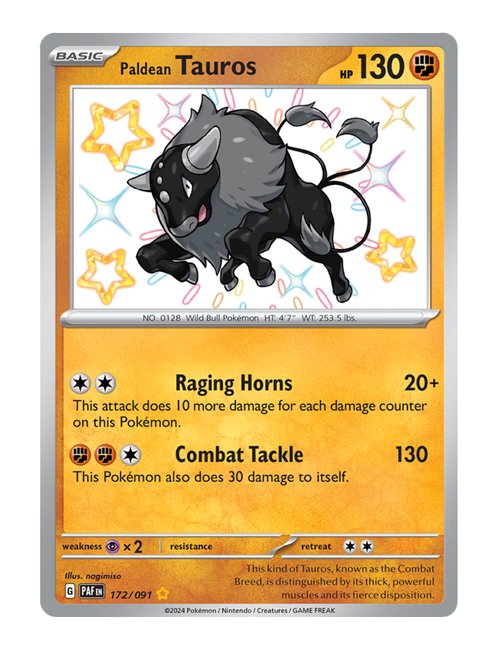 Paldean Tauros #172/091 - Paldean Fates