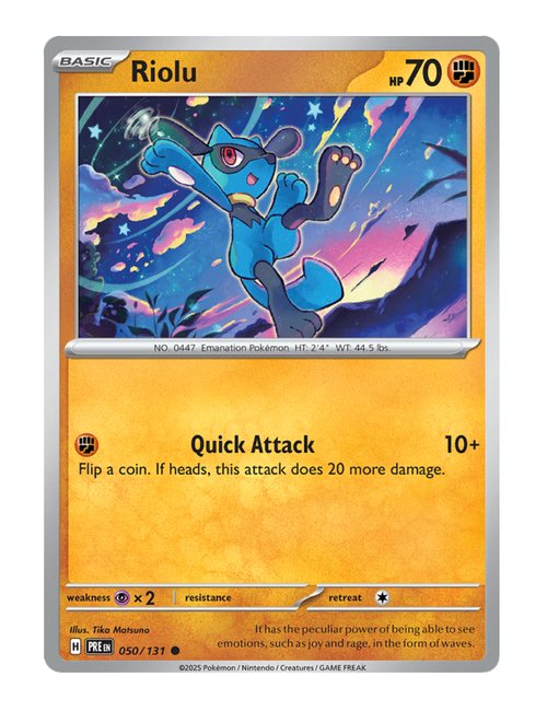 Riolu #050/181 Reverse Holo - Prismatic Evolutions