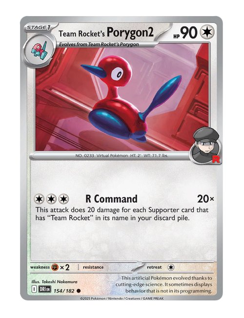 Team Rocket's Porygon2 #154/182 Reverse Holo - Destined Rivals