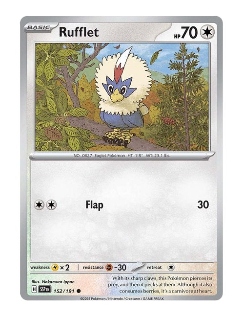 Rufflet #152/191 Reverse Holo - Surging Sparks