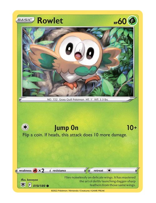 Rowlet #019/189 Reverse Holo - Astral Radiance