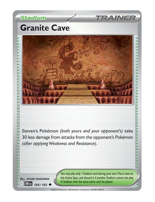 Granite Cave #166/182 Reverse Holo - Destined Rivals