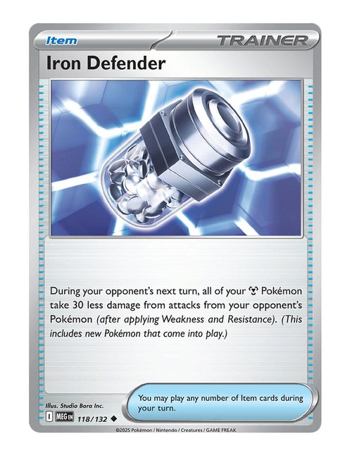 Iron Defender #118/175 Reverse Holo - Mega Evolution