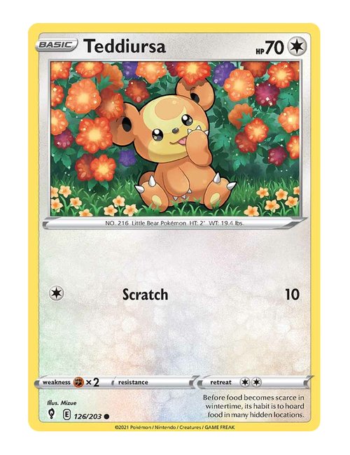 Teddiursa #126/203 - Evolving Skies