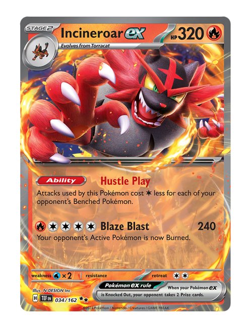 Incineroar ex #34/162 - Temporal Forces