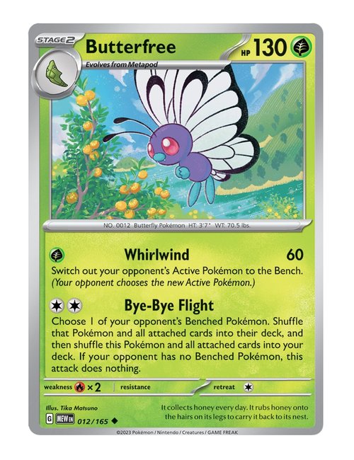 Butterfree #012/165 Reverse Holo - 151