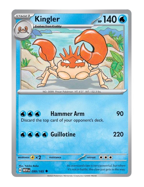 Kingler #99/165 Reverse Holo - 151