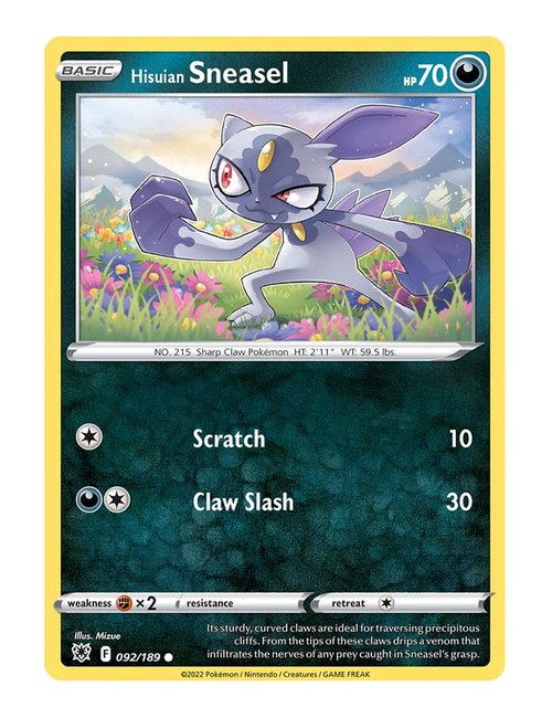 Hisuian Sneasel #092/189 - Astral Radiance
