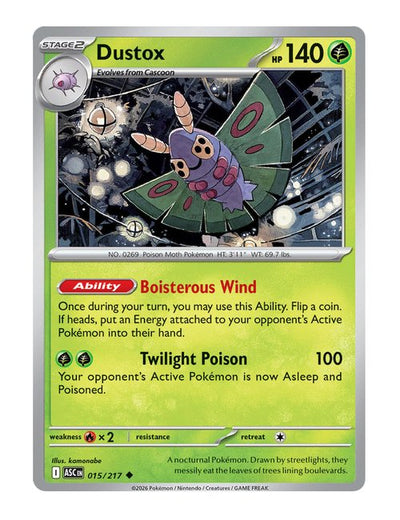 Dustox #015/217 Reverse Holo - Ascended Heroes