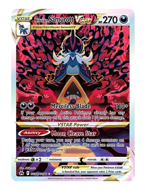 Hisuian Samurott VStar #GG52/160 - Crown Zenith