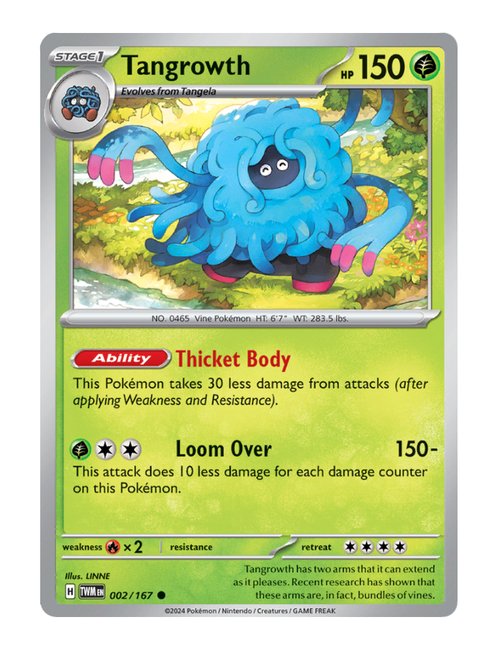 Tangrowth #002/167 Reverse Holo - Twilight Masquerade