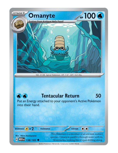 Omanyte #138/165 Reverse Holo - 151