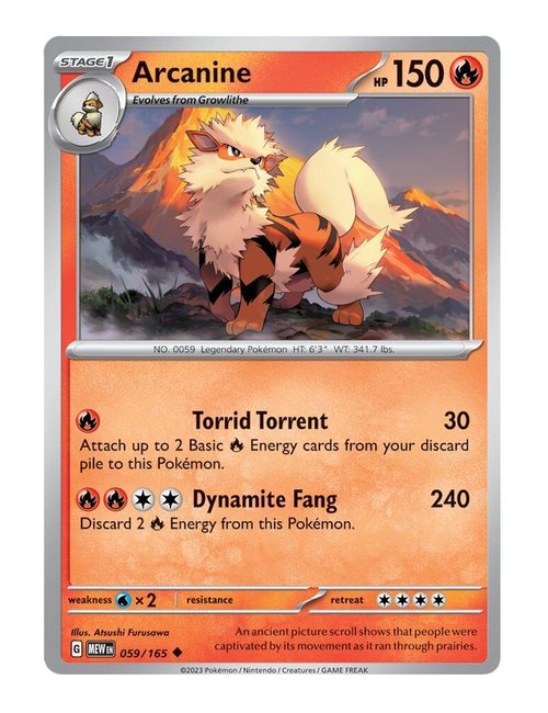 Arcanine #059/165 Reverse Holo - 151