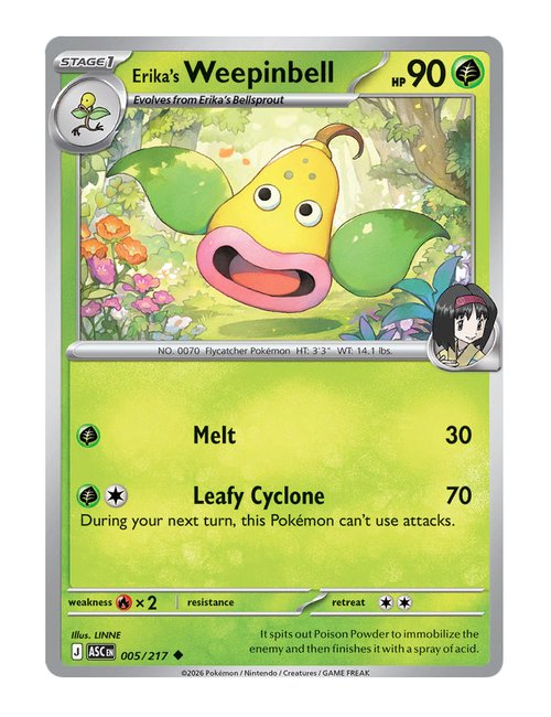 Erika's Weepinbell #005/217 Reverse Holo - Ascended Heroes